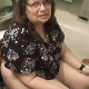 In this series, a couple of older, fat girls record themselves taking a shit while sitting on a toilet. Audible pissing and very subtle plop as some guy films her. She fishes the turd out of the toilet bowl when finished for a better view. Over 3 minutes.
